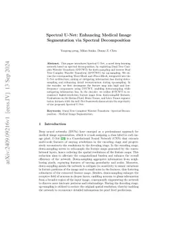 Spectral U-Net: Enhancing Medical Image Segmentation via Spectral
  Decomposition