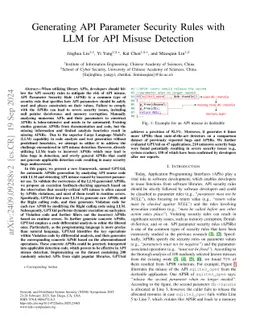Generating API Parameter Security Rules with LLM for API Misuse
  Detection