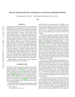 DSCLAP: Domain-Specific Contrastive Language-Audio Pre-Training