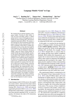 Language Models "Grok" to Copy