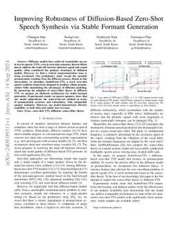 Improving Robustness of Diffusion-Based Zero-Shot Speech Synthesis via Stable Formant Generation