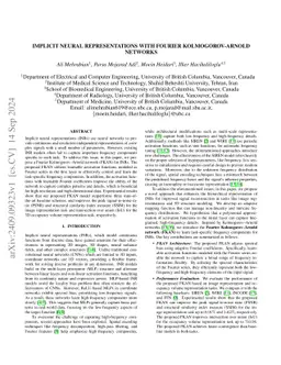 Implicit Neural Representations with Fourier Kolmogorov-Arnold Networks
