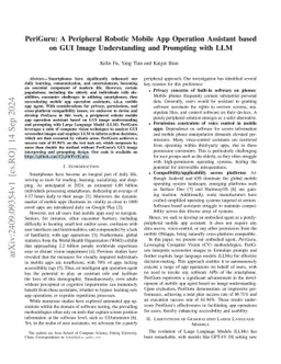 PeriGuru: A Peripheral Robotic Mobile App Operation Assistant based on
  GUI Image Understanding and Prompting with LLM