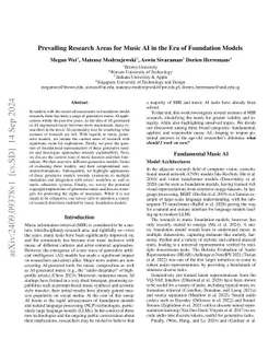 Prevailing Research Areas for Music AI in the Era of Foundation Models