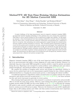 MotionTTT: 2D Test-Time-Training Motion Estimation for 3D Motion
  Corrected MRI