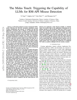 The Midas Touch: Triggering the Capability of LLMs for RM-API Misuse
  Detection