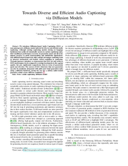 Towards Diverse and Efficient Audio Captioning via Diffusion Models