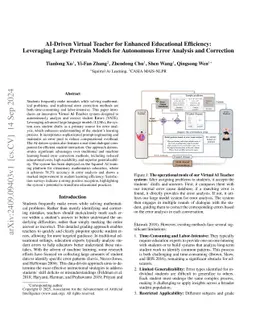 AI-Driven Virtual Teacher for Enhanced Educational Efficiency:
  Leveraging Large Pretrain Models for Autonomous Error Analysis and Correction