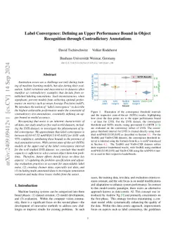 Label Convergence: Defining an Upper Performance Bound in Object Recognition through Contradictory Annotations