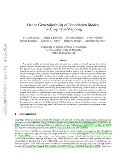 On the Generalizability of Foundation Models for Crop Type Mapping