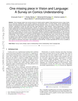 One missing piece in Vision and Language: A Survey on Comics Understanding