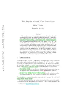 The Asymptotics of Wide Remedians