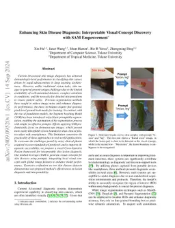 Enhancing Skin Disease Diagnosis: Interpretable Visual Concept Discovery with SAM