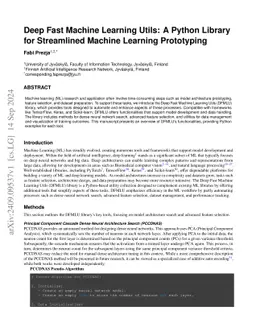 Deep Fast Machine Learning Utils: A Python Library for Streamlined
  Machine Learning Prototyping