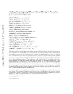 MindScape Study: Integrating LLM and Behavioral Sensing for Personalized
  AI-Driven Journaling Experiences