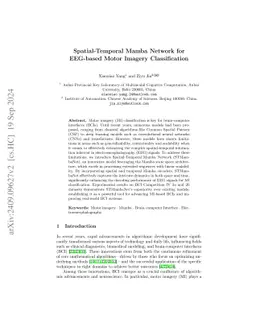 Spatial-Temporal Mamba Network for EEG-based Motor Imagery
  Classification