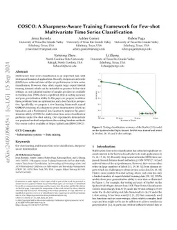 COSCO: A Sharpness-Aware Training Framework for Few-shot Multivariate
  Time Series Classification