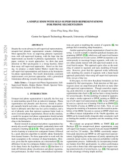 A Simple HMM with Self-Supervised Representations for Phone Segmentation