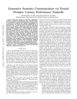 Generative Semantic Communication via Textual Prompts: Latency Performance Tradeoffs