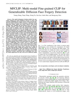 MFCLIP: Multi-modal Fine-grained CLIP for Generalizable Diffusion Face Forgery Detection