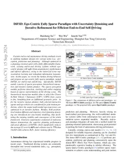 DiFSD: Ego-Centric Fully Sparse Paradigm with Uncertainty Denoising and
  Iterative Refinement for Efficient End-to-End Autonomous Driving