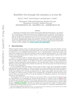 RandALO: Out-of-sample risk estimation in no time flat