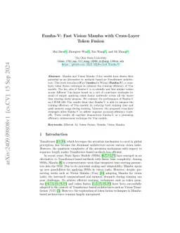 Famba-V: Fast Vision Mamba with Cross-Layer Token Fusion