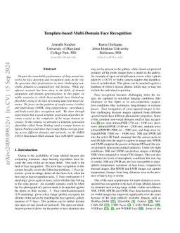 Template-based Multi-Domain Face Recognition