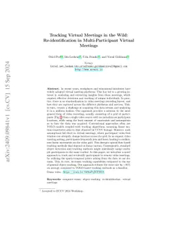 Tracking Virtual Meetings in the Wild: Re-identification in
  Multi-Participant Virtual Meetings