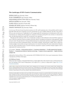 The Landscape of GPU-Centric Communication