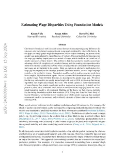 Estimating Wage Disparities Using Foundation Models