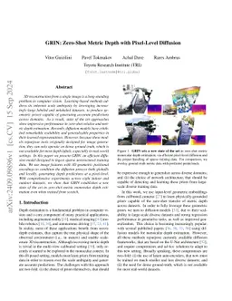 GRIN: Zero-Shot Metric Depth with Pixel-Level Diffusion
