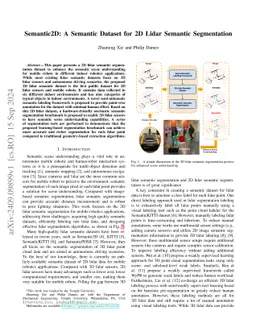Semantic2D: A Semantic Dataset for 2D Lidar Semantic Segmentation