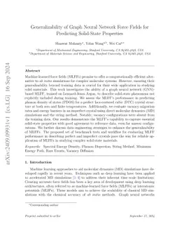 Generalizability of Graph Neural Network Force Fields for Predicting
  Solid-State Properties