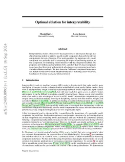 Optimal ablation for interpretability