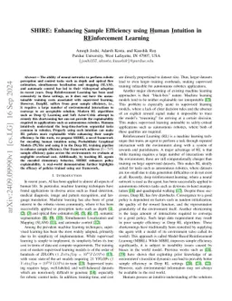 SHIRE: Enhancing Sample Efficiency using Human Intuition in REinforcement Learning