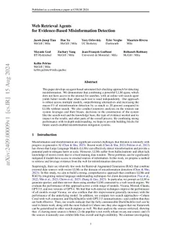 Web Retrieval Agents for Evidence-Based Misinformation Detection