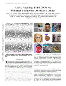 Attack Anything: Blind DNNs via Universal Background Adversarial Attack
