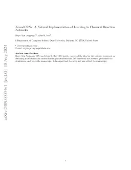 Neural CRNs: A Natural Implementation of Learning in Chemical Reaction Networks