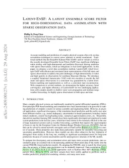 Latent-EnSF: A Latent Ensemble Score Filter for High-Dimensional Data
  Assimilation with Sparse Observation Data