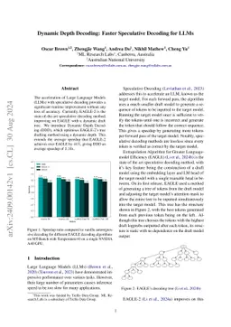 Dynamic Depth Decoding: Faster Speculative Decoding for LLMs