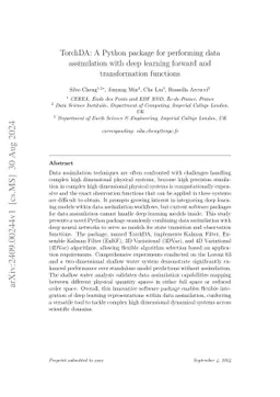 TorchDA: A Python package for performing data assimilation with deep
  learning forward and transformation functions