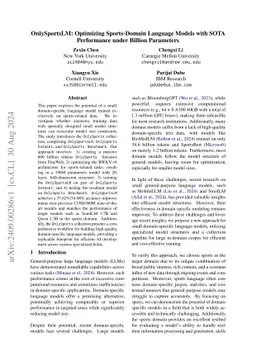 OnlySportsLM: Optimizing Sports-Domain Language Models with SOTA
  Performance under Billion Parameters