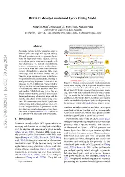 REFFLY: Melody-Constrained Lyrics Editing Model