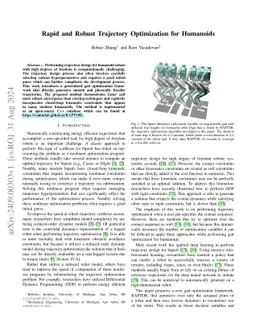 Rapid and Robust Trajectory Optimization for Humanoids