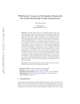 WikiCausal: Corpus and Evaluation Framework for Causal Knowledge Graph
  Construction