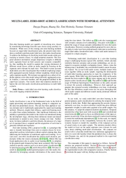 Multi-label Zero-Shot Audio Classification with Temporal Attention
