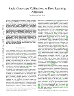 Rapid Gyroscope Calibration: A Deep Learning Approach