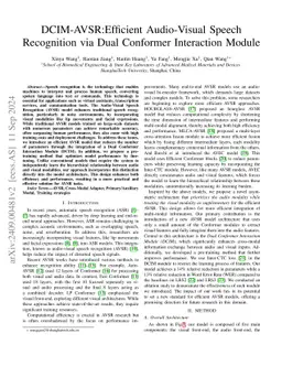DCIM-AVSR : Efficient Audio-Visual Speech Recognition via Dual Conformer Interaction Module