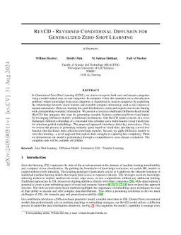 RevCD -- Reversed Conditional Diffusion for Generalized Zero-Shot Learning